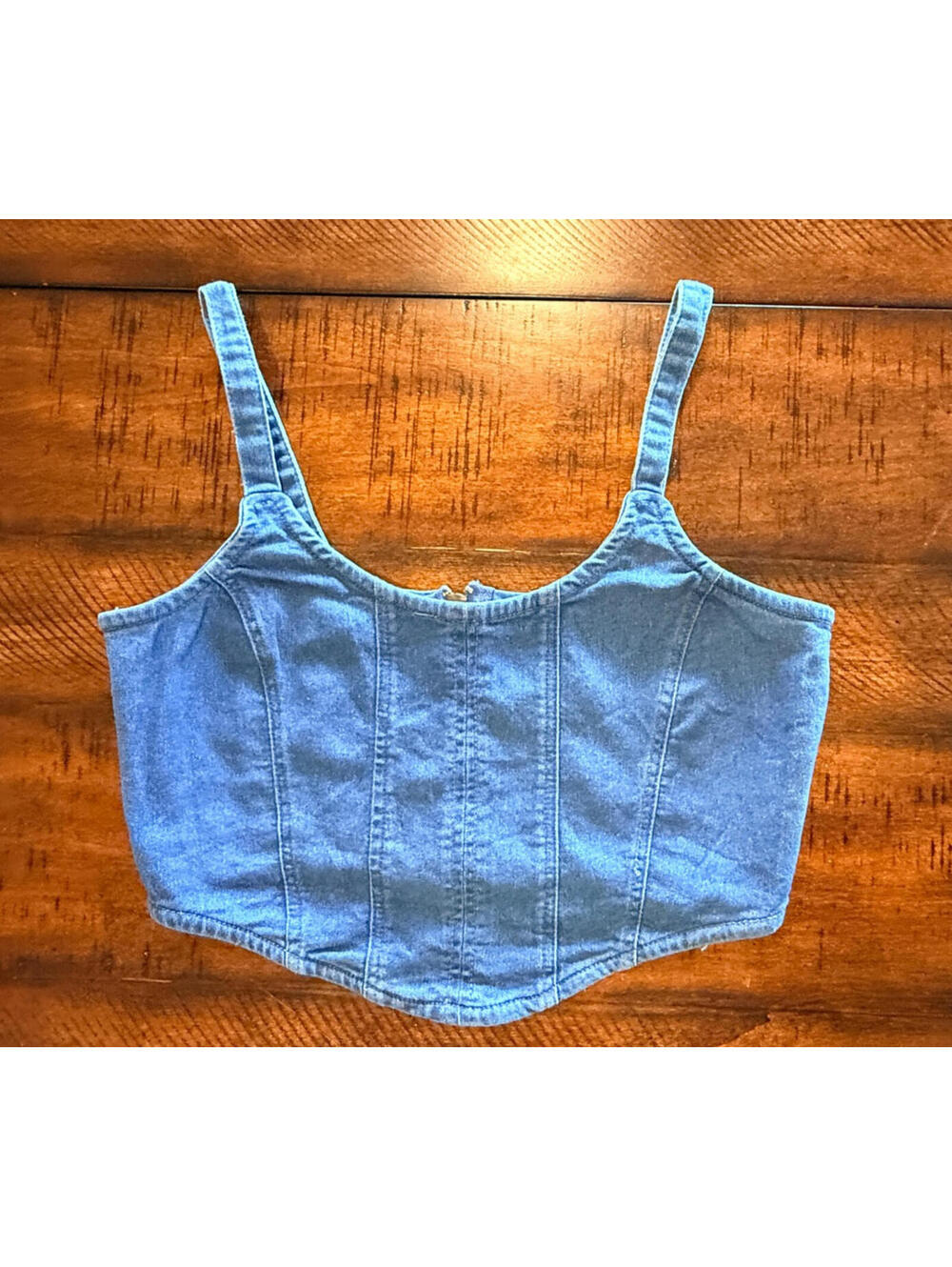 Derek Heart Denim Crop Top - Size Small